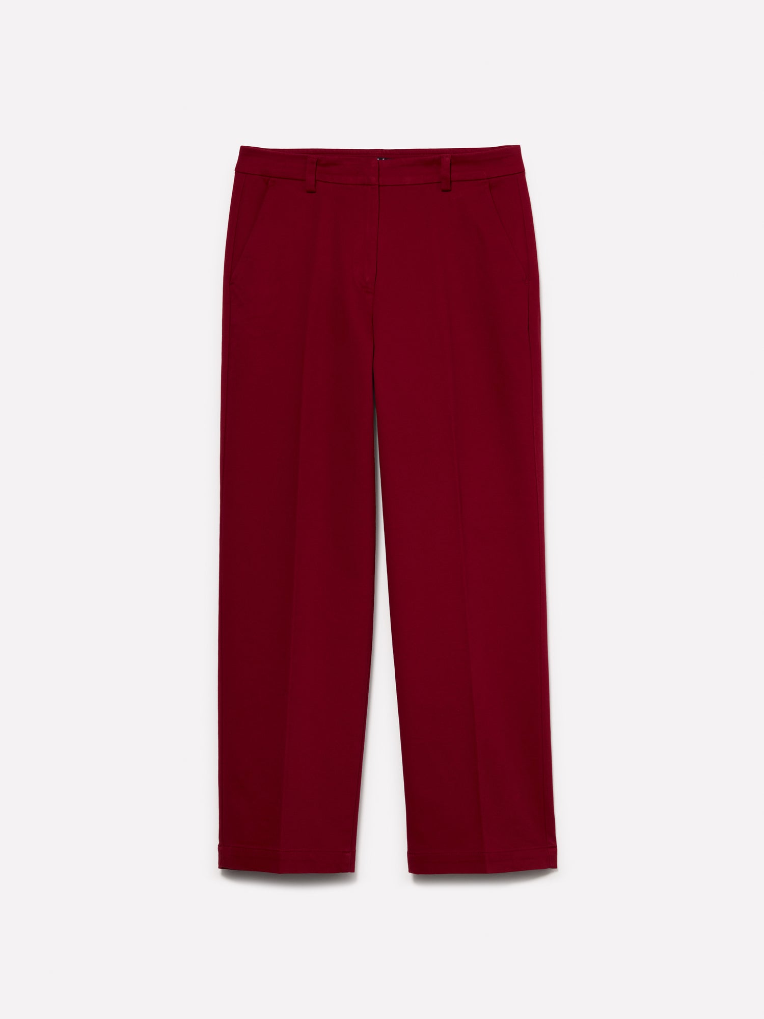 Pantaloni a vita alta da donna bordeaux | Sisley Outlet
