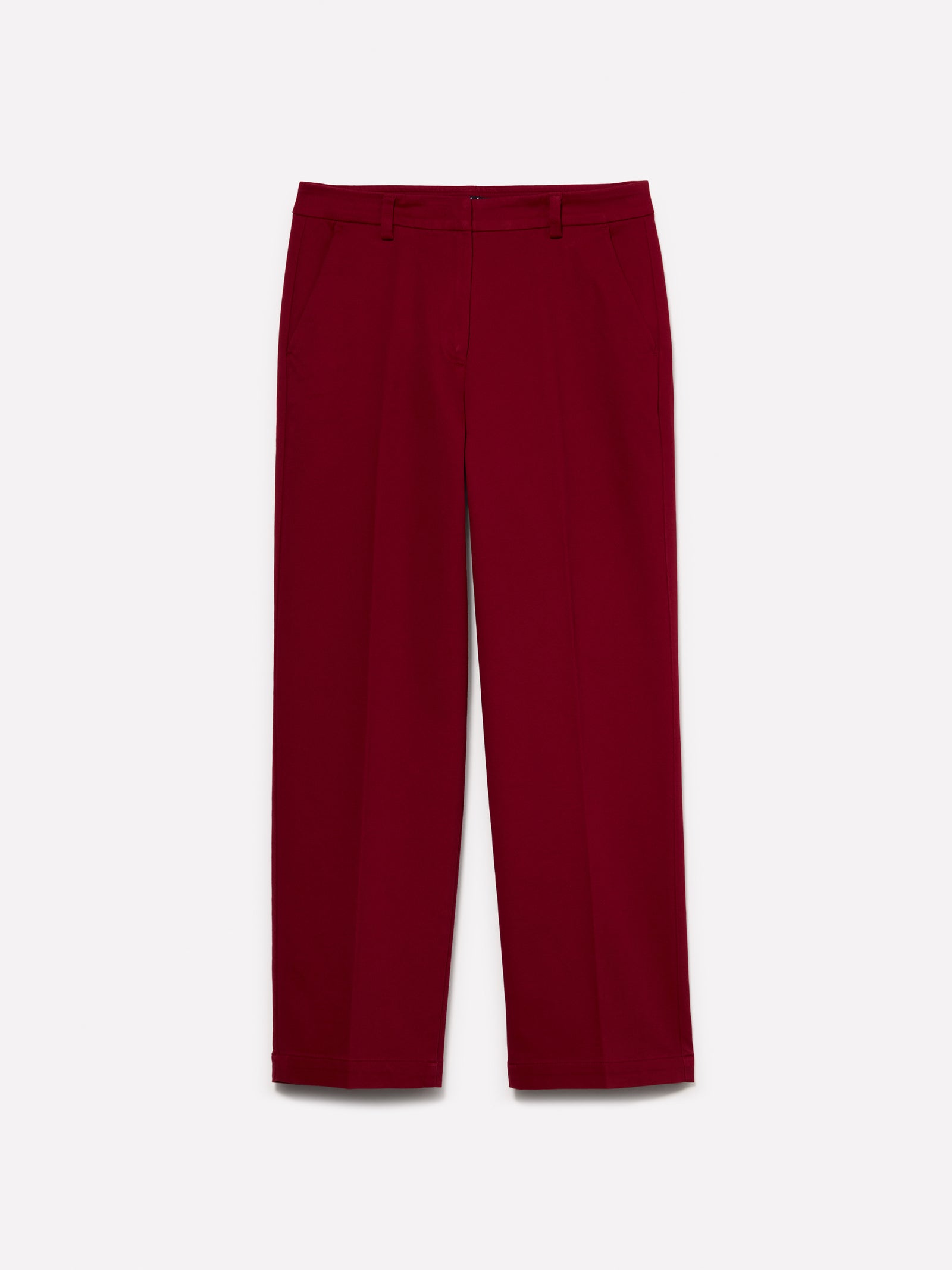 Pantaloni a vita alta da donna bordeaux | Sisley Outlet