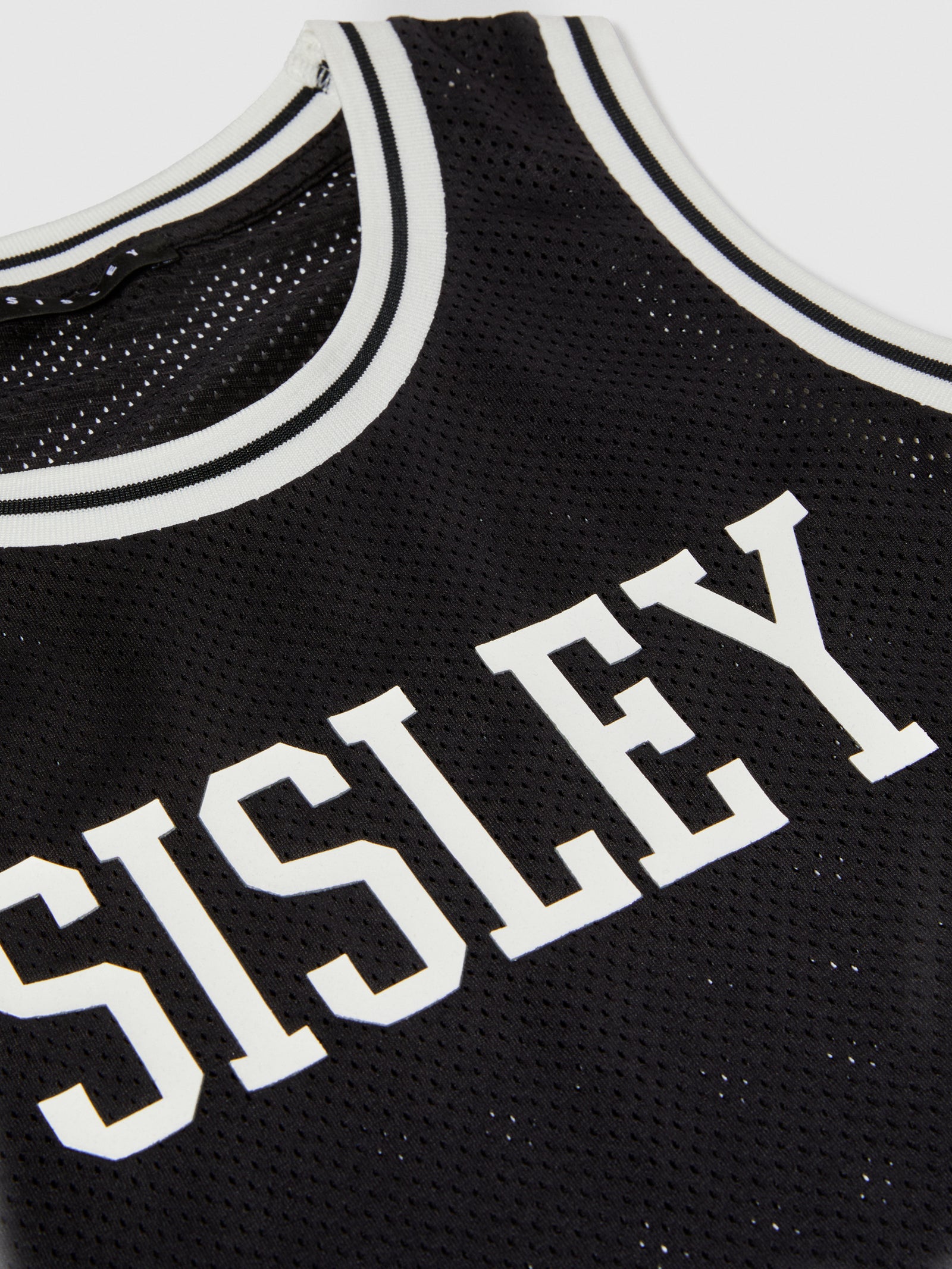 Canotta color block a rete da bambino nero 2 | Sisley young Outlet