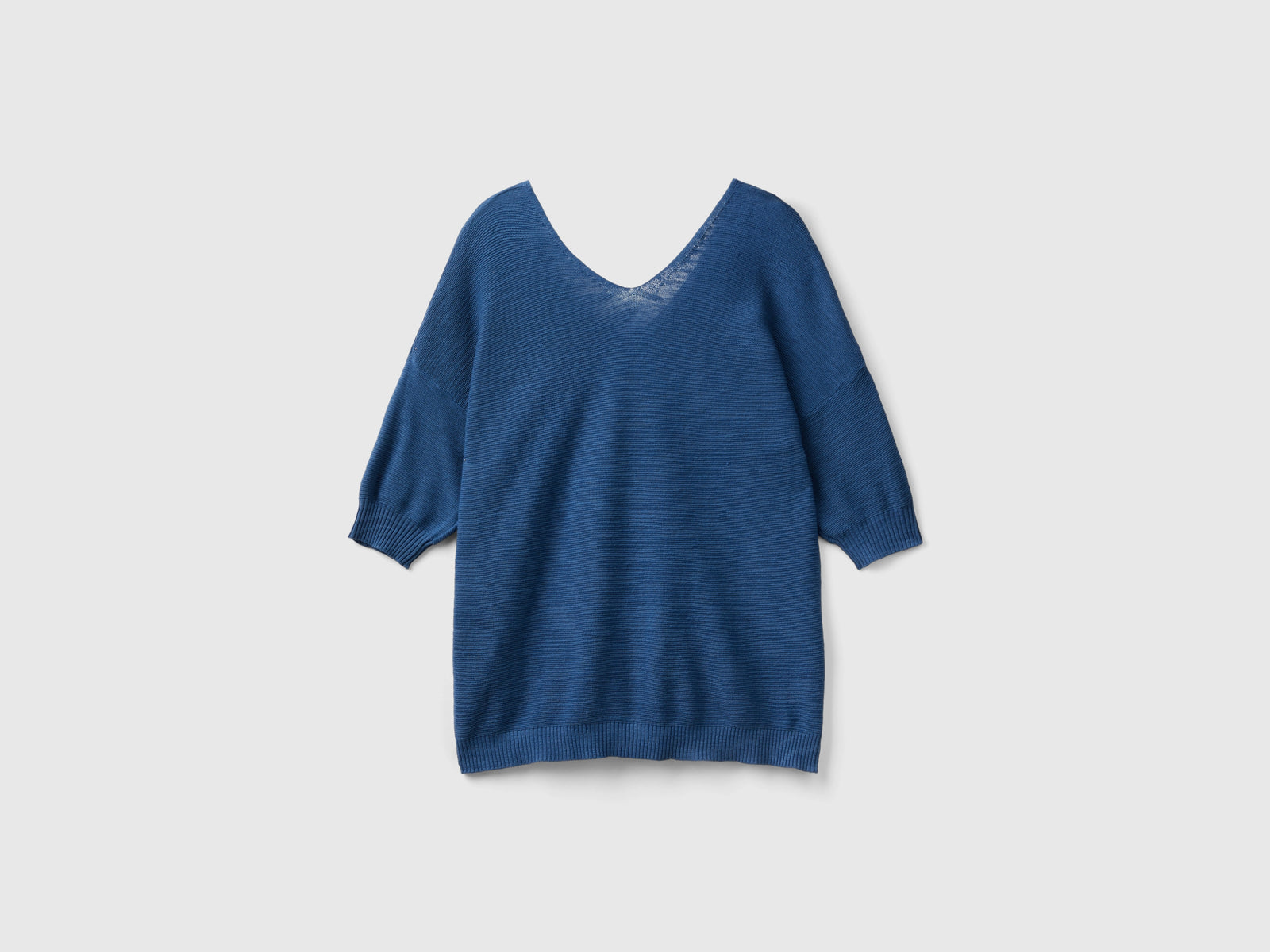 Maglia in misto cotone e lino da donna avio 2 | Benetton Outlet