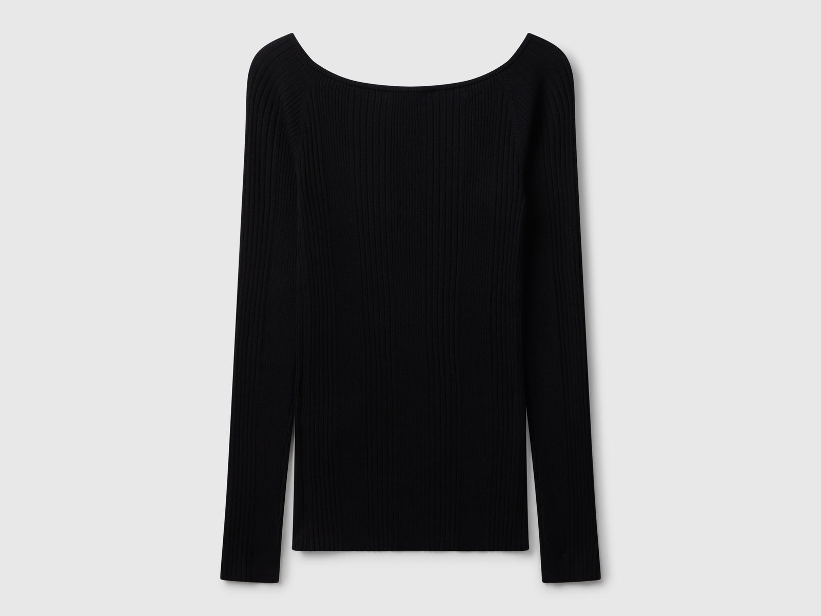 Maglia slim fit da donna nero 2 | Benetton Outlet