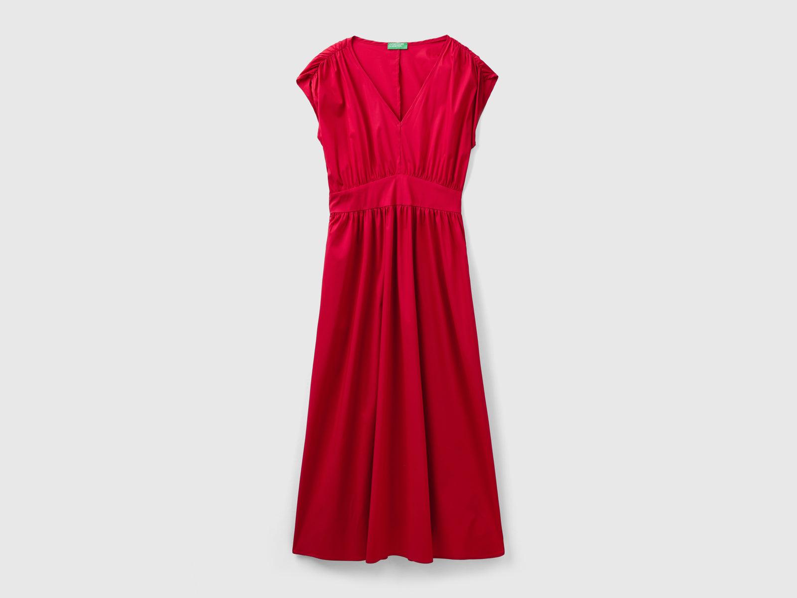 Vestito con scollo a V da donna rosso | Benetton Outlet