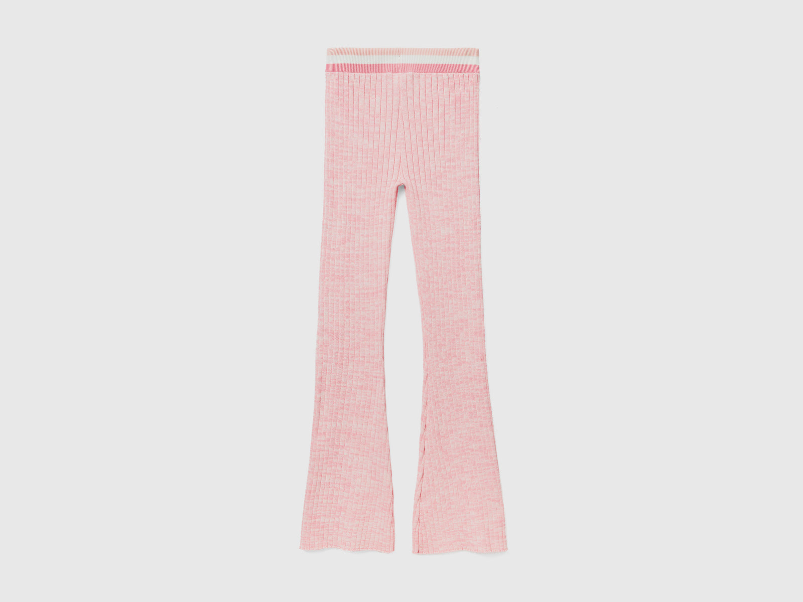Pantaloni aderenti in maglia da donna rosa 2 | Benetton Outlet