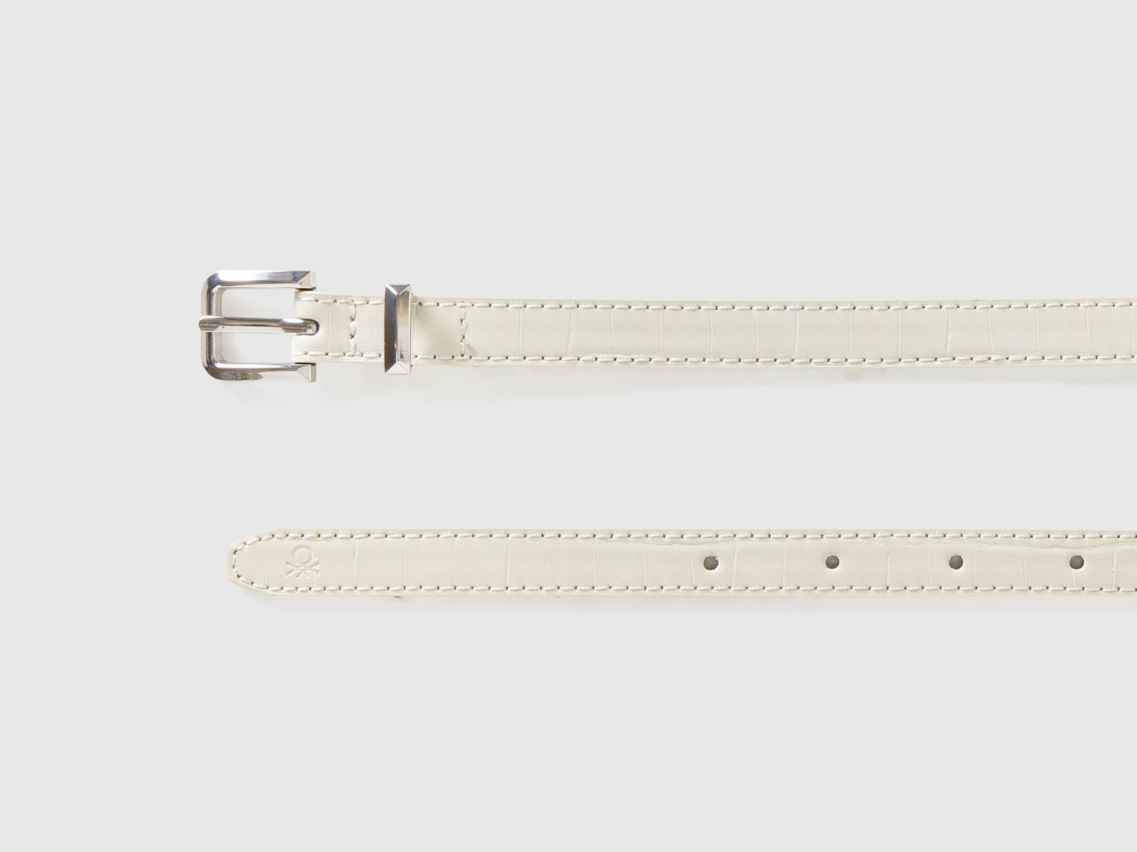 Cintura sottile con stampa cocco da donna bianco panna 2 | Benetton Outlet