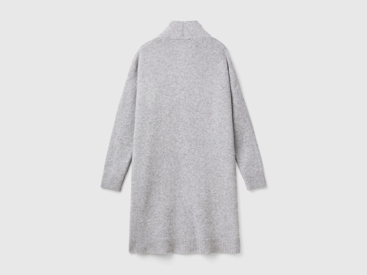 Cardigan lungo in pura lana Shetland