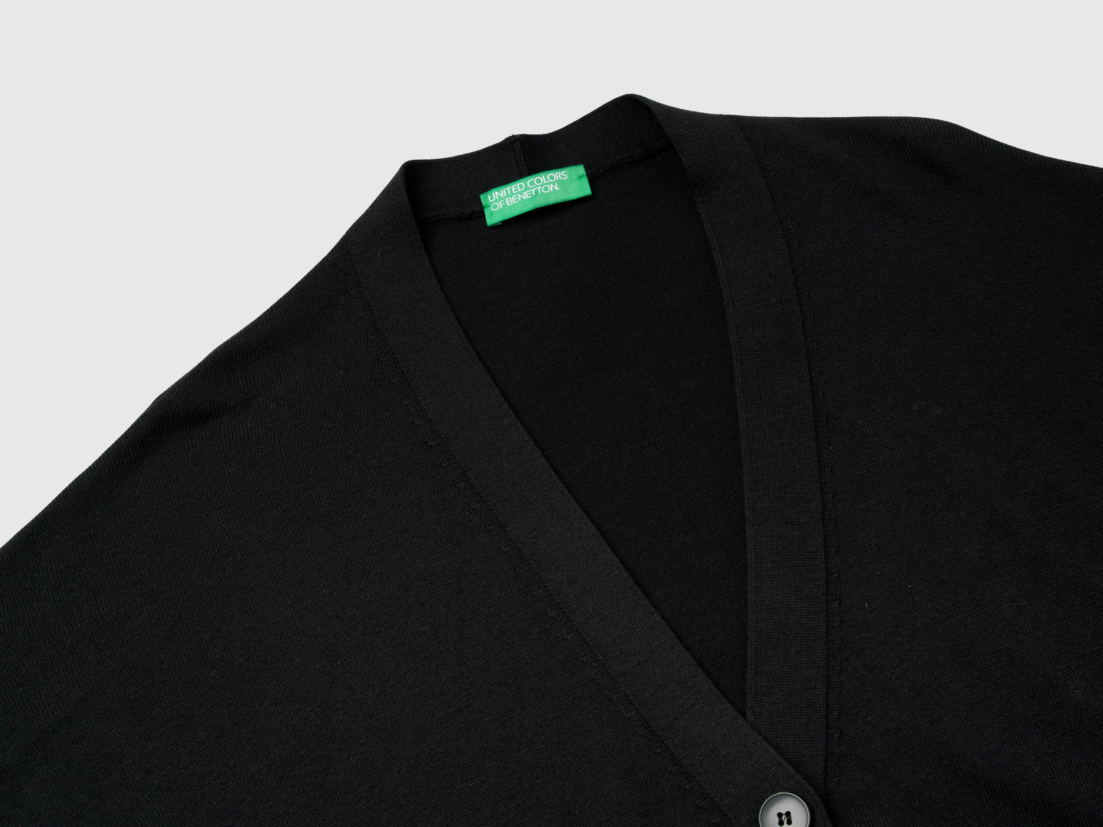 Cardigan in misto cotone e Modal da donna nero 3 | Benetton Outlet