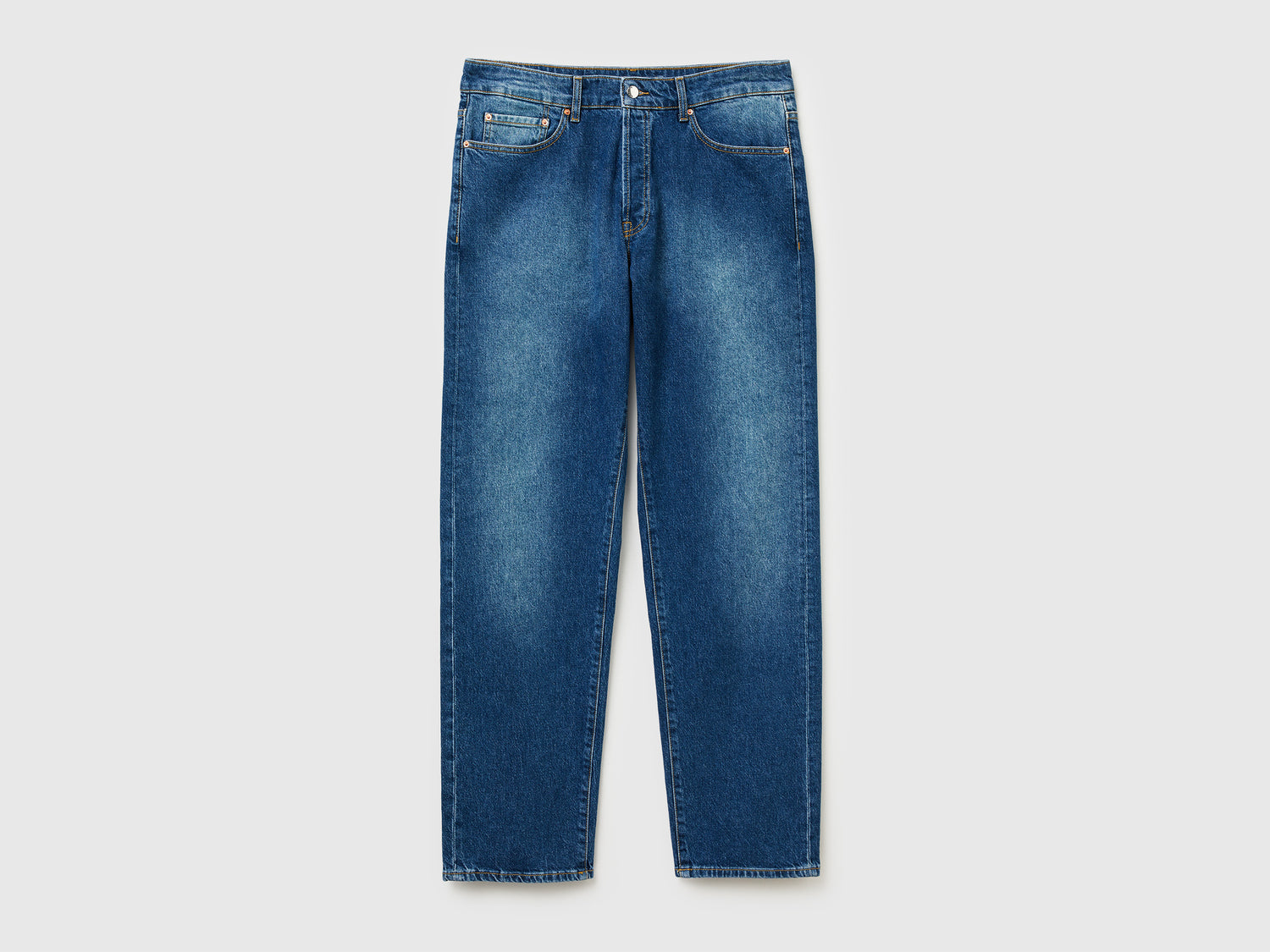 Jeans cinque tasche straight fit da uomo blu | Benetton Outlet