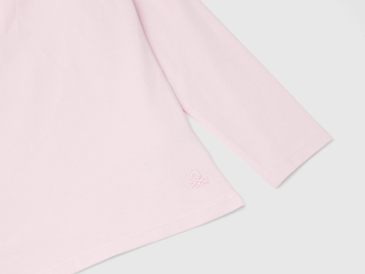 T-shirt lupetto in cotone stretch