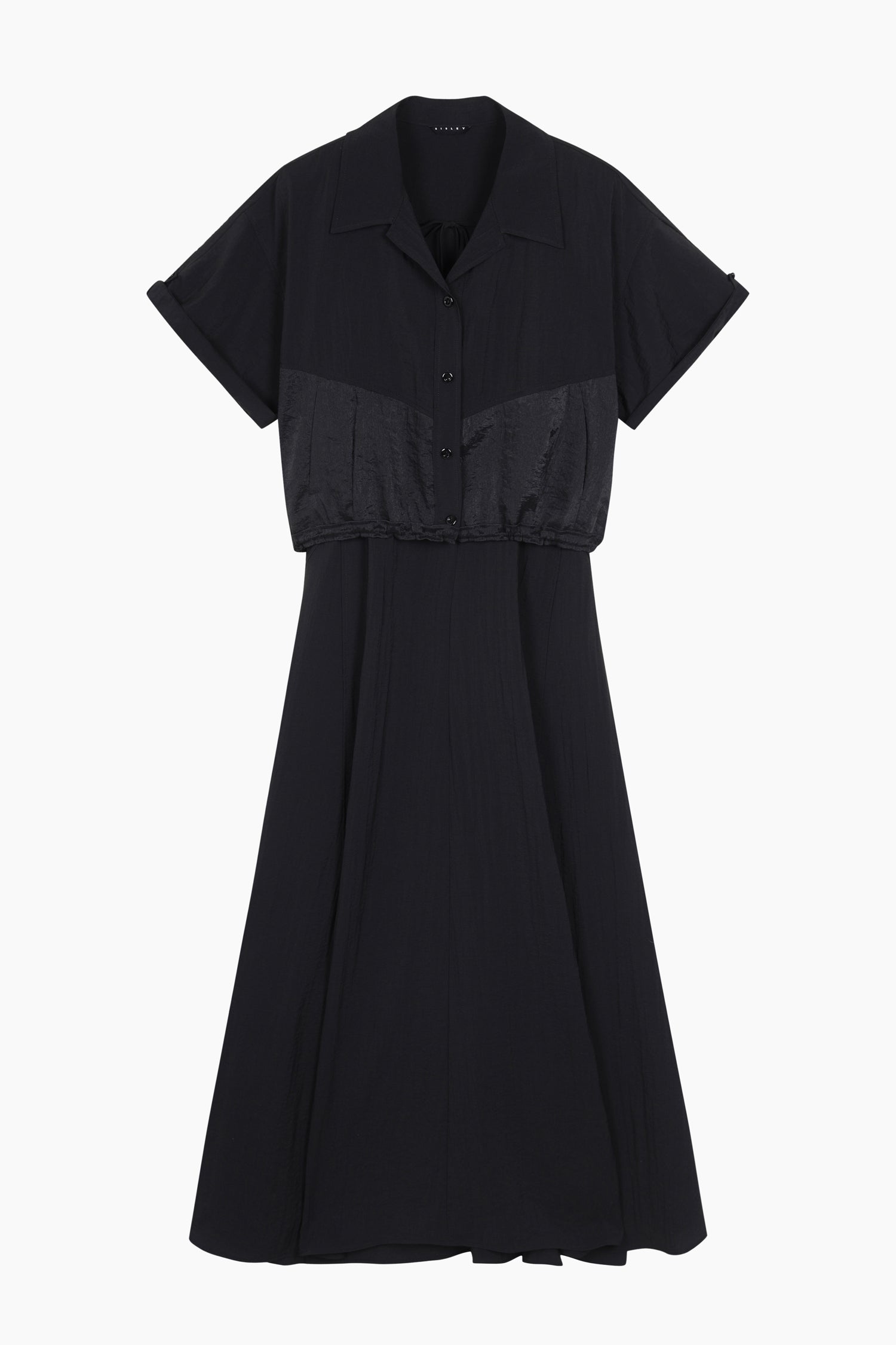 Vestito sottoveste con camicia da donna nero | Sisley Outlet