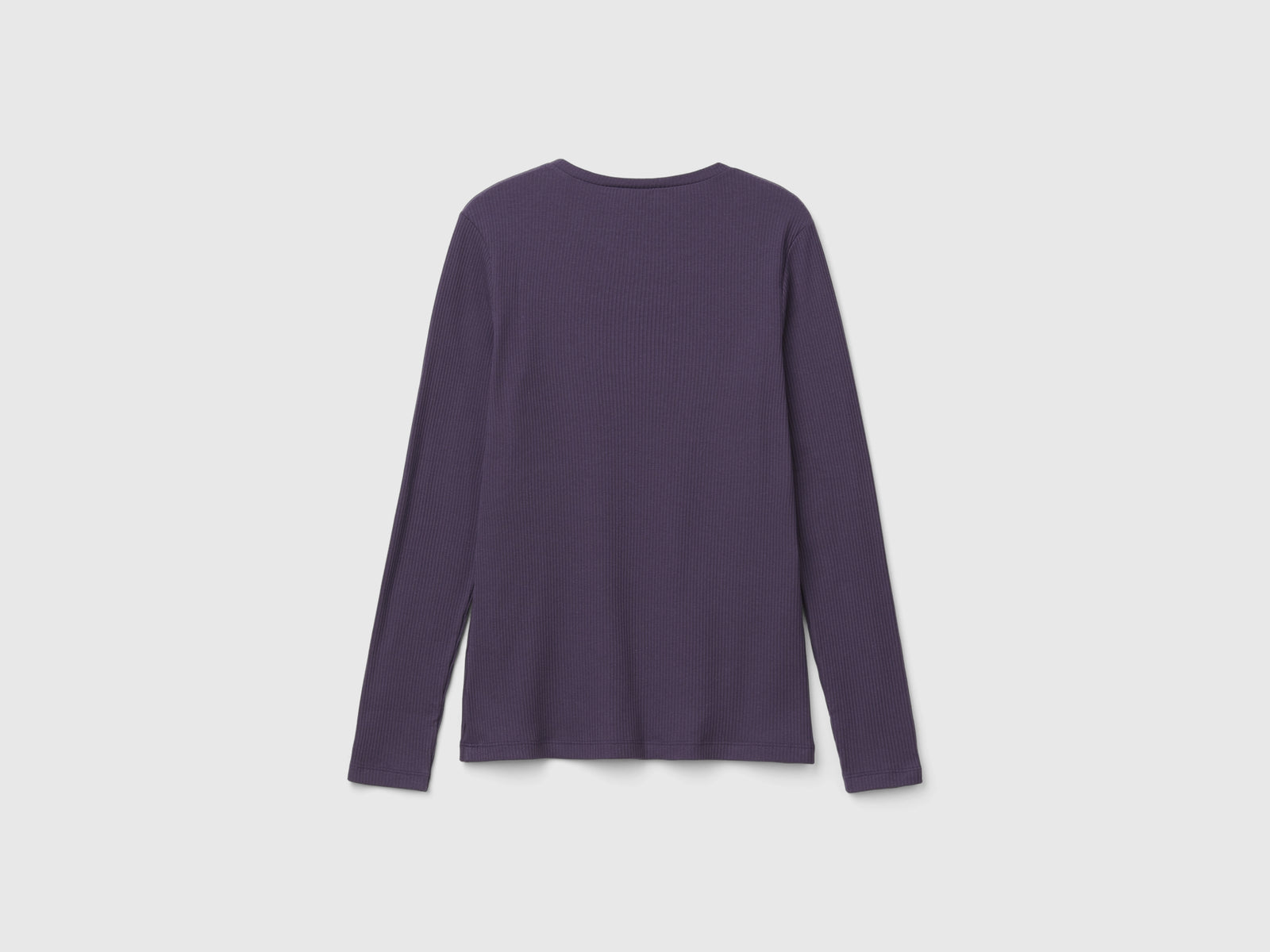 Stretch cotton blend T-shirt da donna blu scuro 2 | Benetton Outlet
