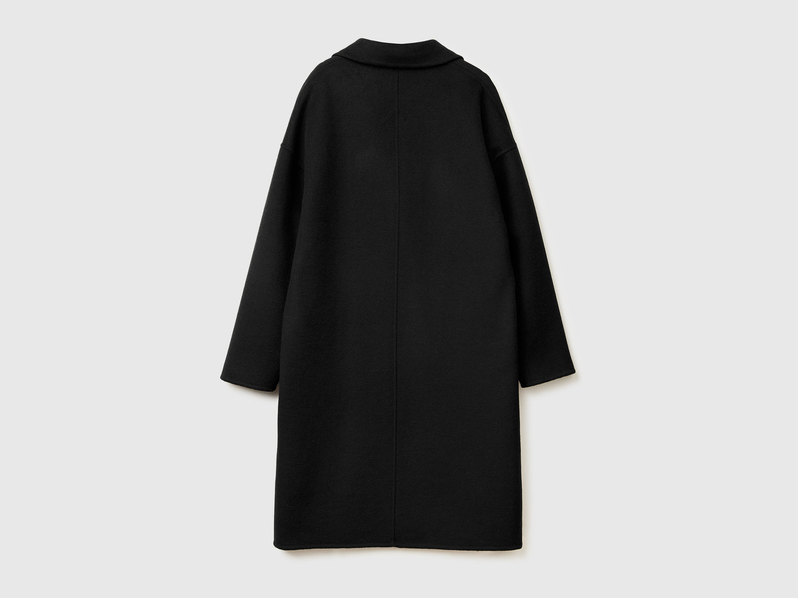Cappotto midi in misto lana da donna nero 2 | Benetton Outlet