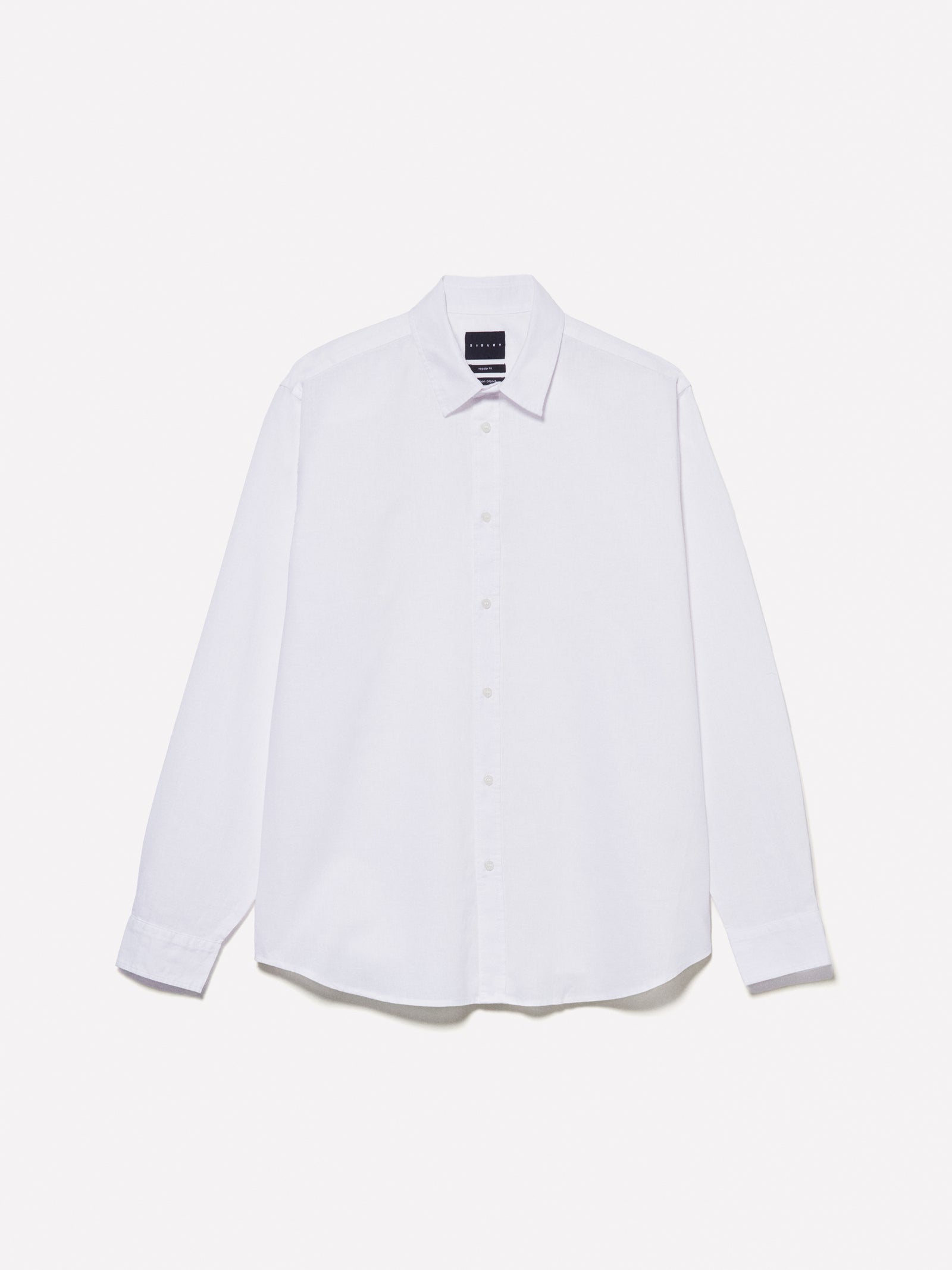 Camicia in misto lino da uomo bianco | Sisley Outlet