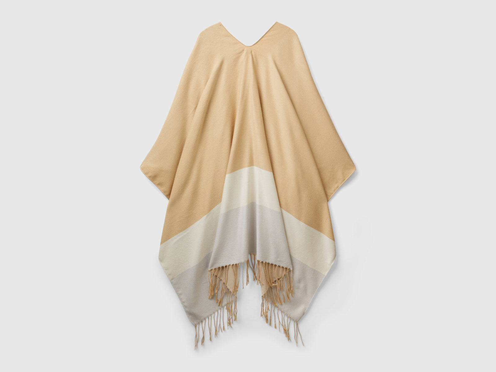 Mantella in tessuto riciclato da donna beige 2 | Benetton Outlet