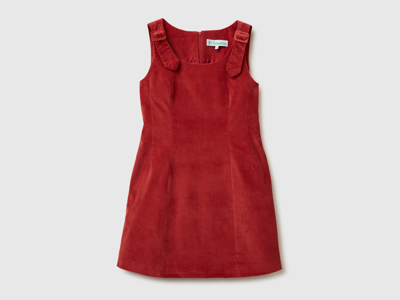 Mini abito in velluto da donna rosso | Benetton Outlet