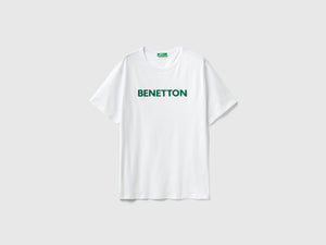 T-shirt in cotone bio con logo verde