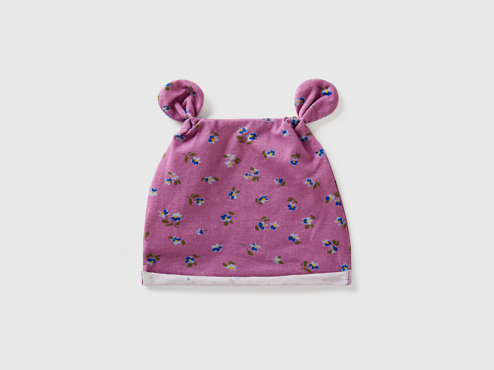 Cappellino stampato in 100% cotone da neonato lilla 2 | Benetton Outlet