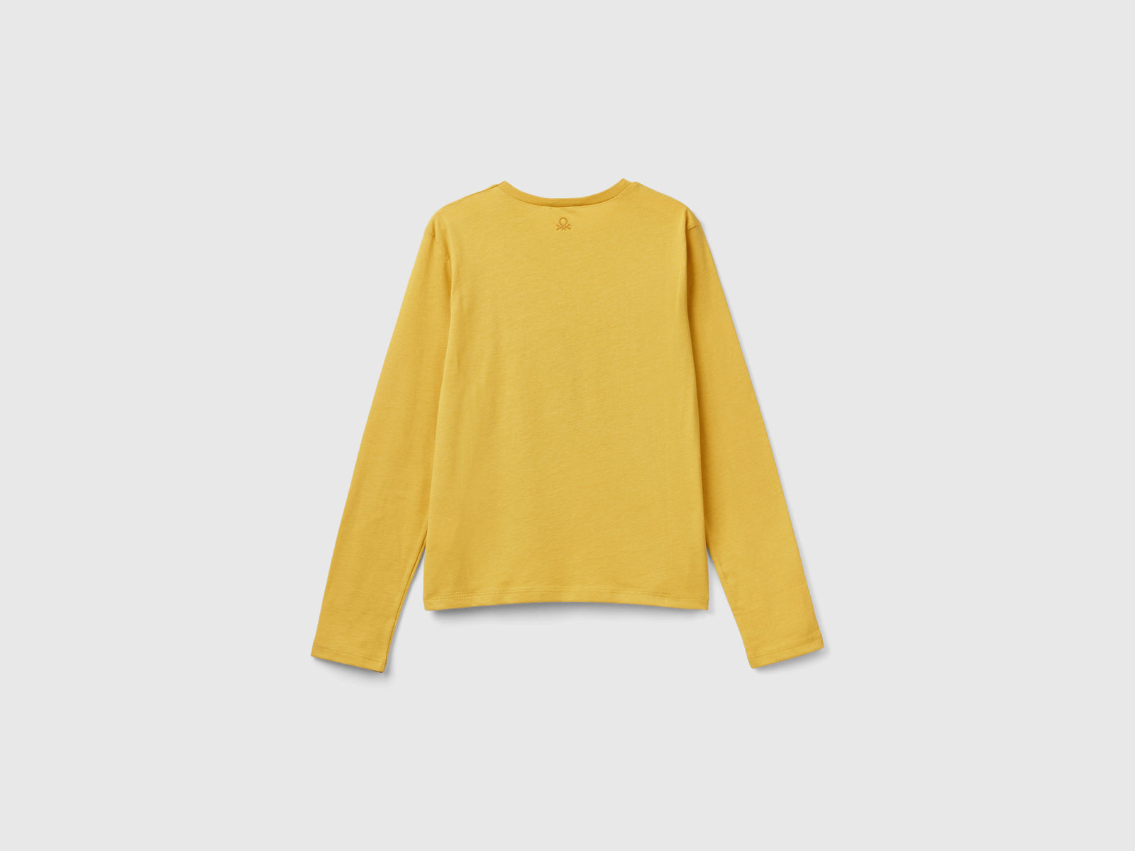 T-shirt con applicazione borchie da bambina giallo 2 | Benetton Outlet