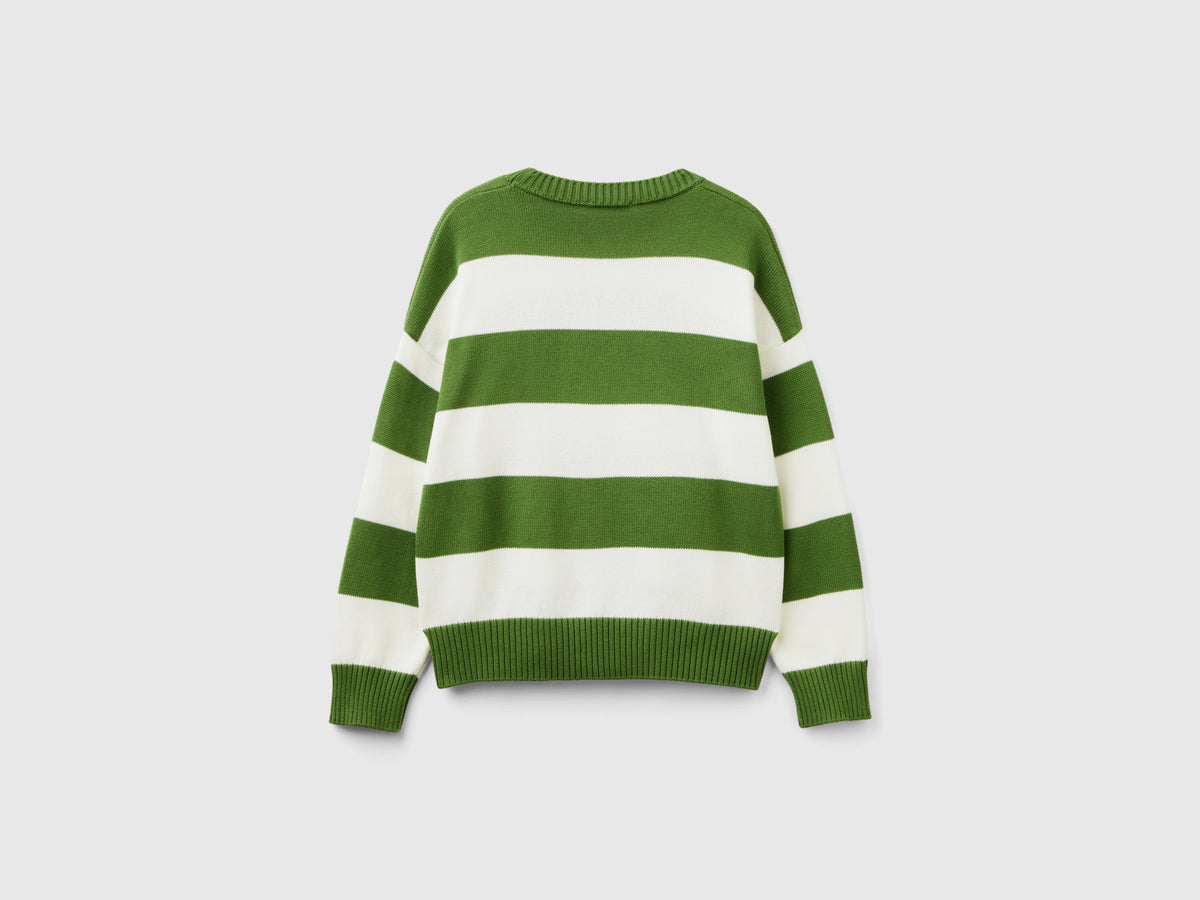 Maglia a righe in cotone tricot