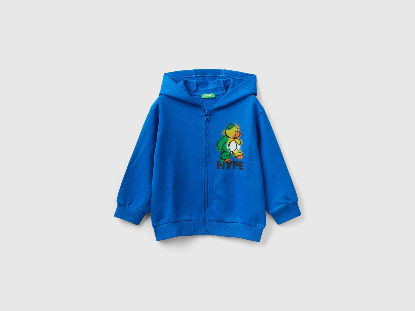 Felpa oversize con cappuccio da bimbo bluette | Benetton Outlet