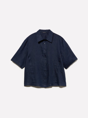 Camicia a maniche corte in 100% lino