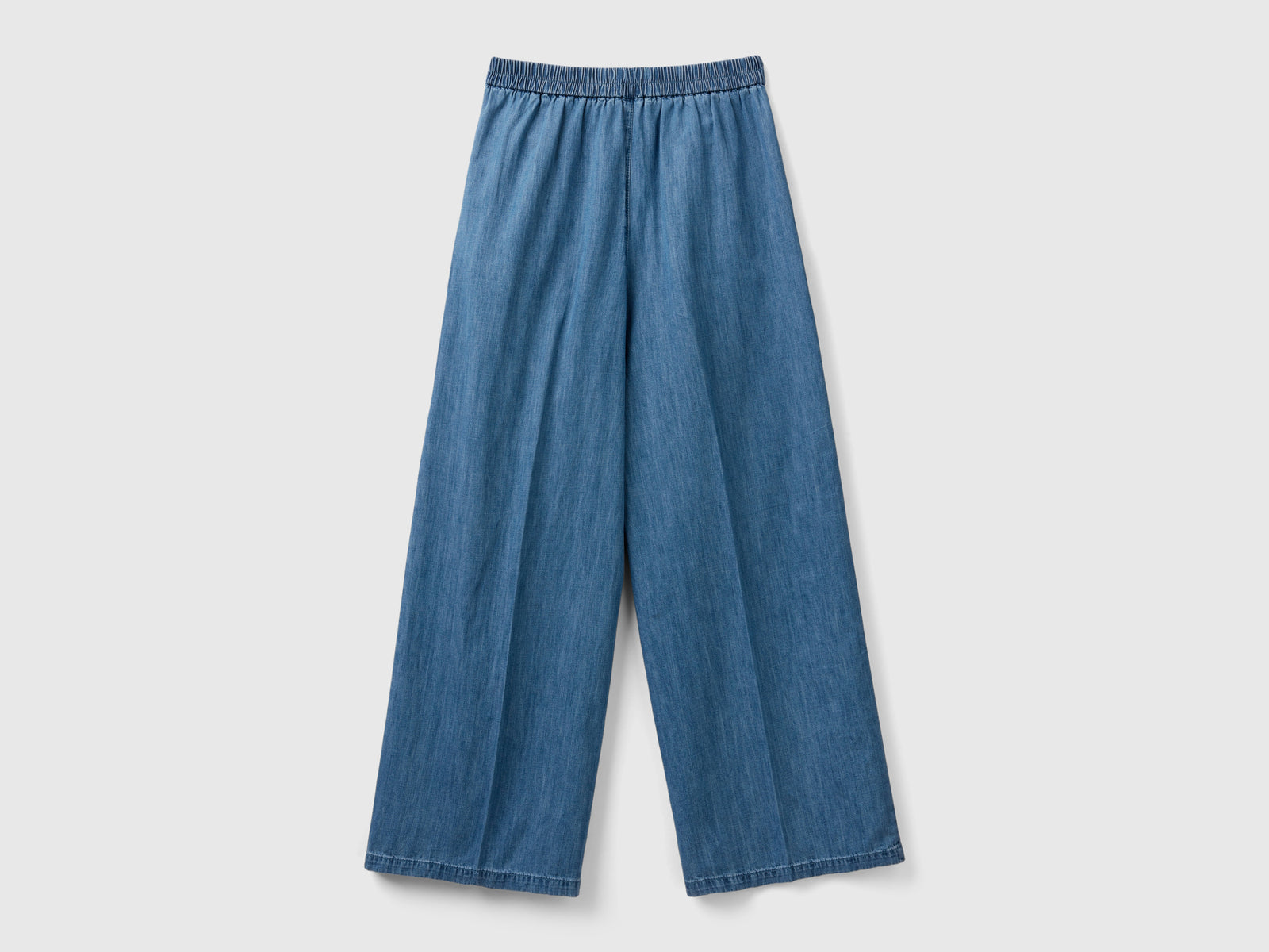 Pantaloni in denim wide fit da donna azzurro 2 | Benetton Outlet