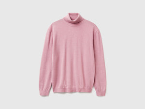 Dolcevita rosa mélange in pura lana Merino