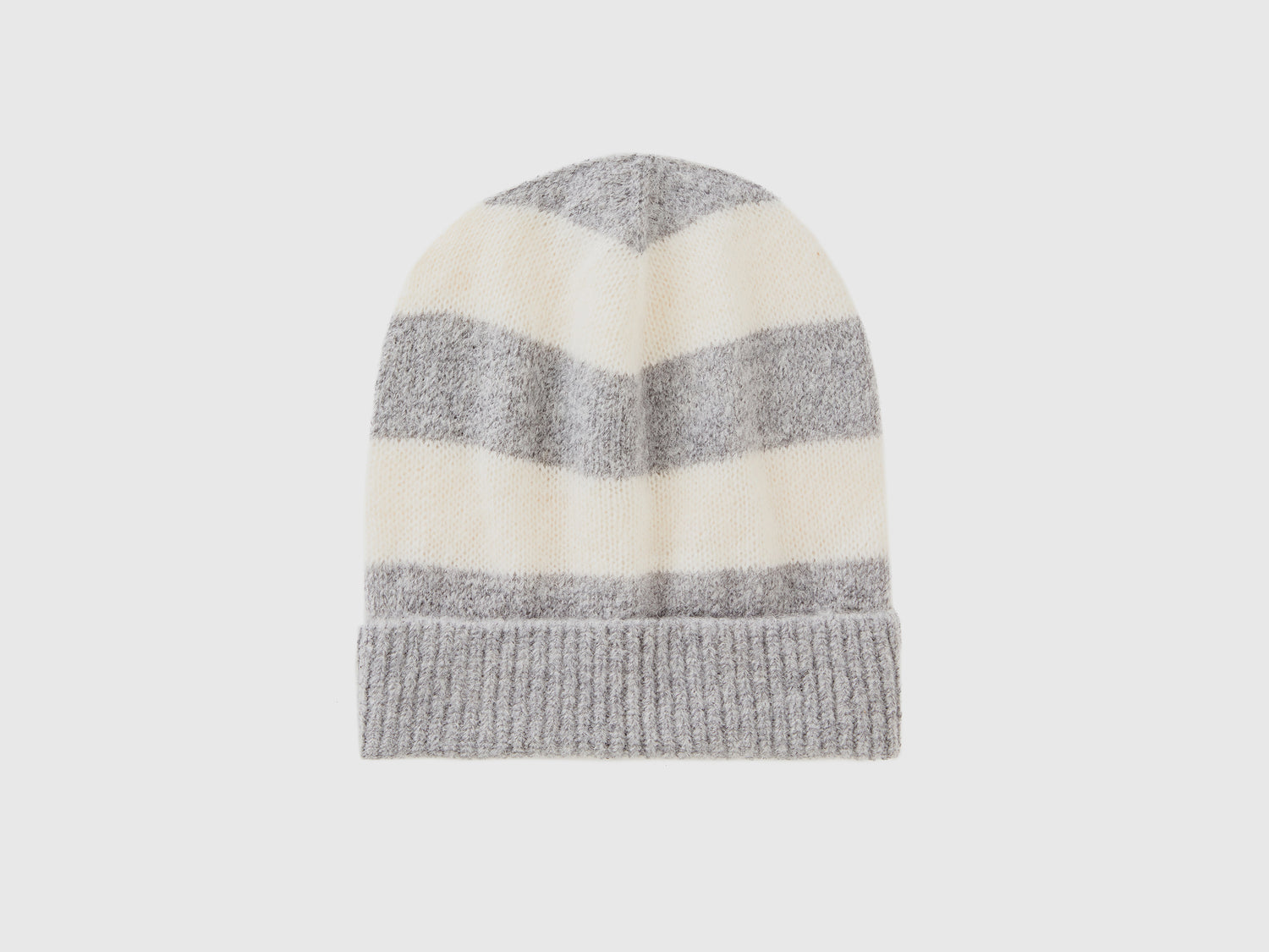 Berretto a righe bicolor da donna grigio chiaro | Benetton Outlet
