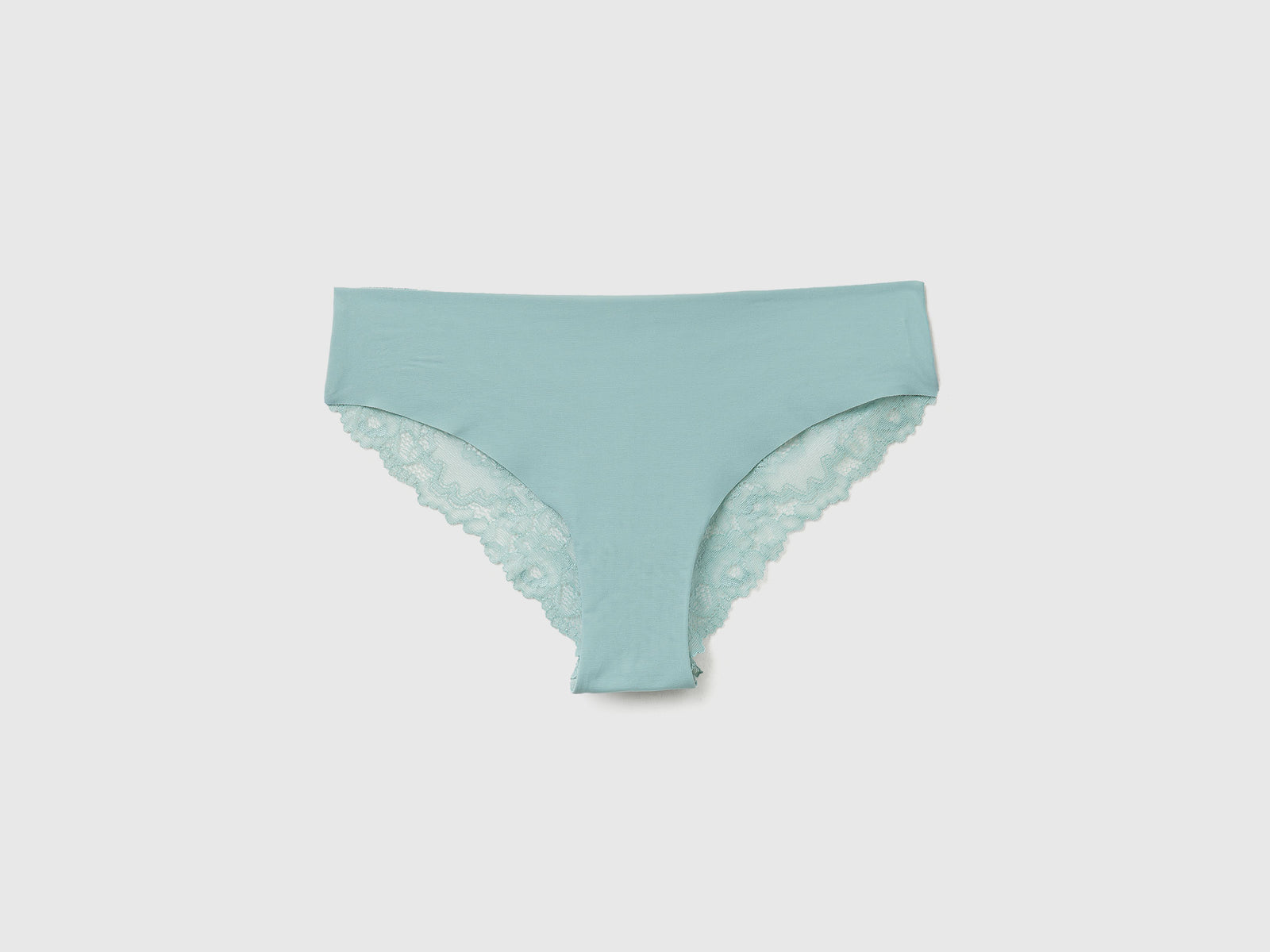 Brasiliana stretch con pizzo da donna verde acqua | Benetton Outlet