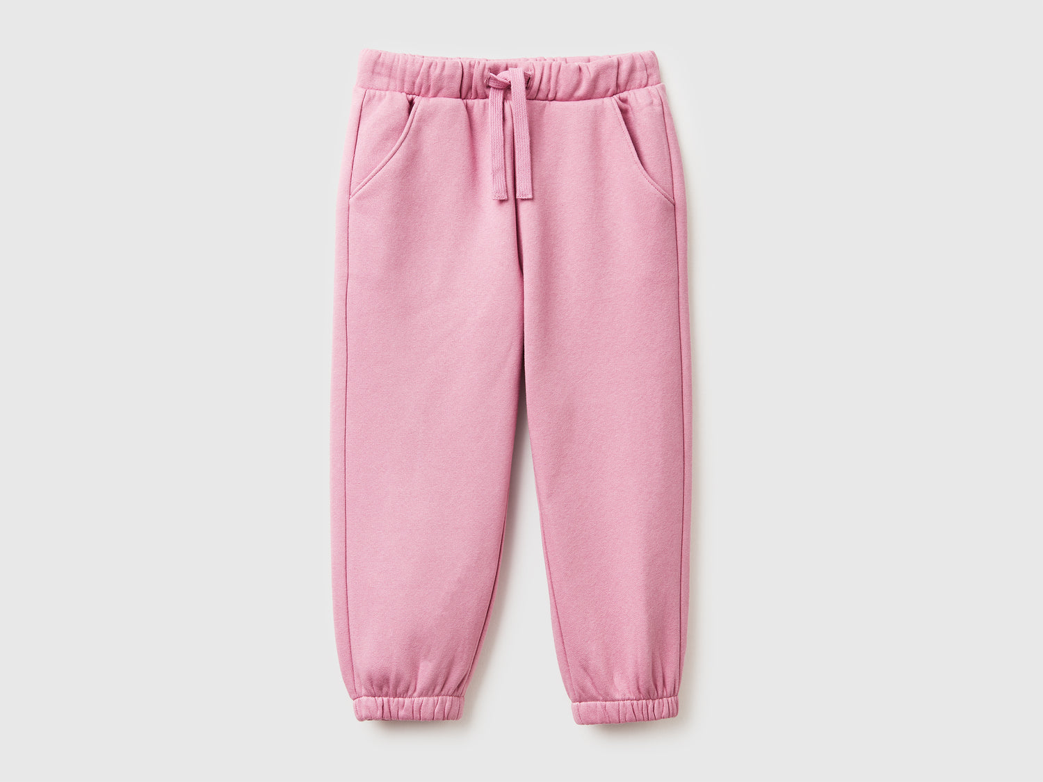 Joggers in felpa con coulisse da bimba rosa | Benetton Outlet