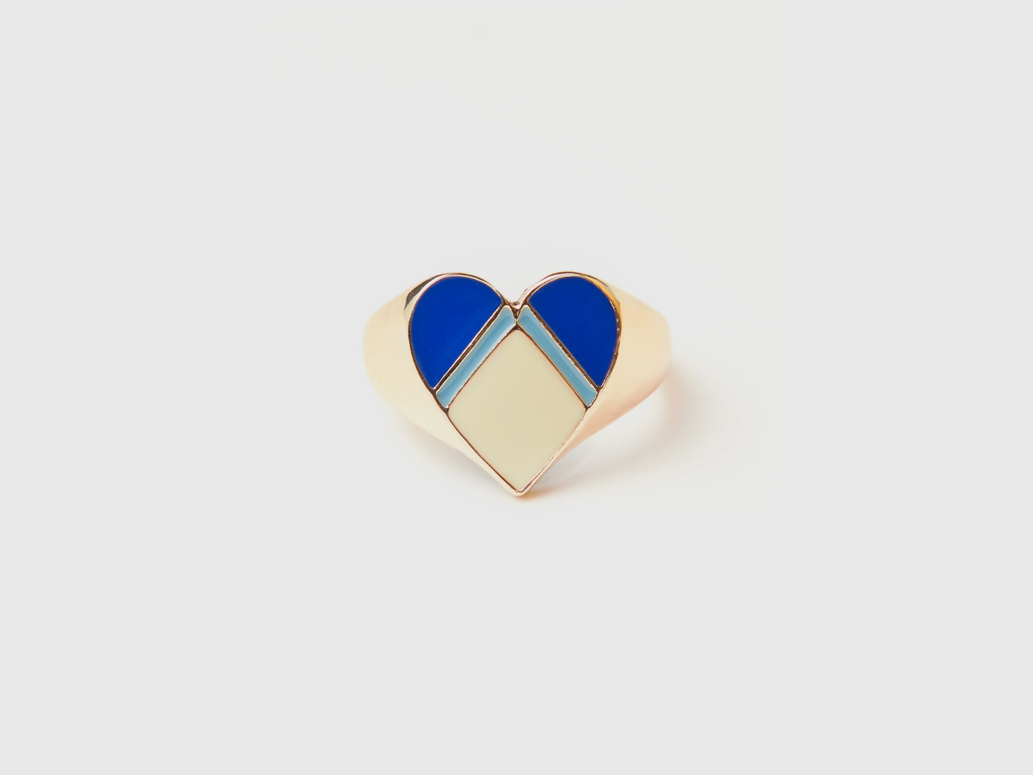 Anellocon motivo cuore da donna azzurro | Benetton Outlet