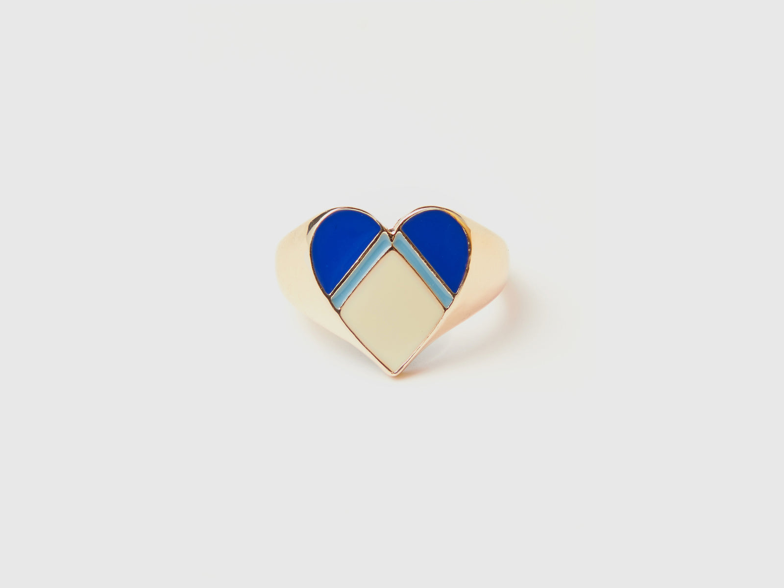 Ring with heart motif da donna azzurro | Benetton Outlet