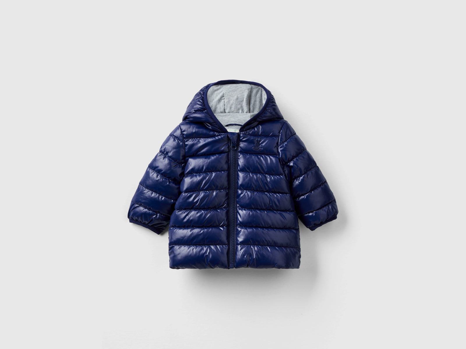 Giubbotto imbottito con orecchie da neonato blu scuro | Benetton Outlet