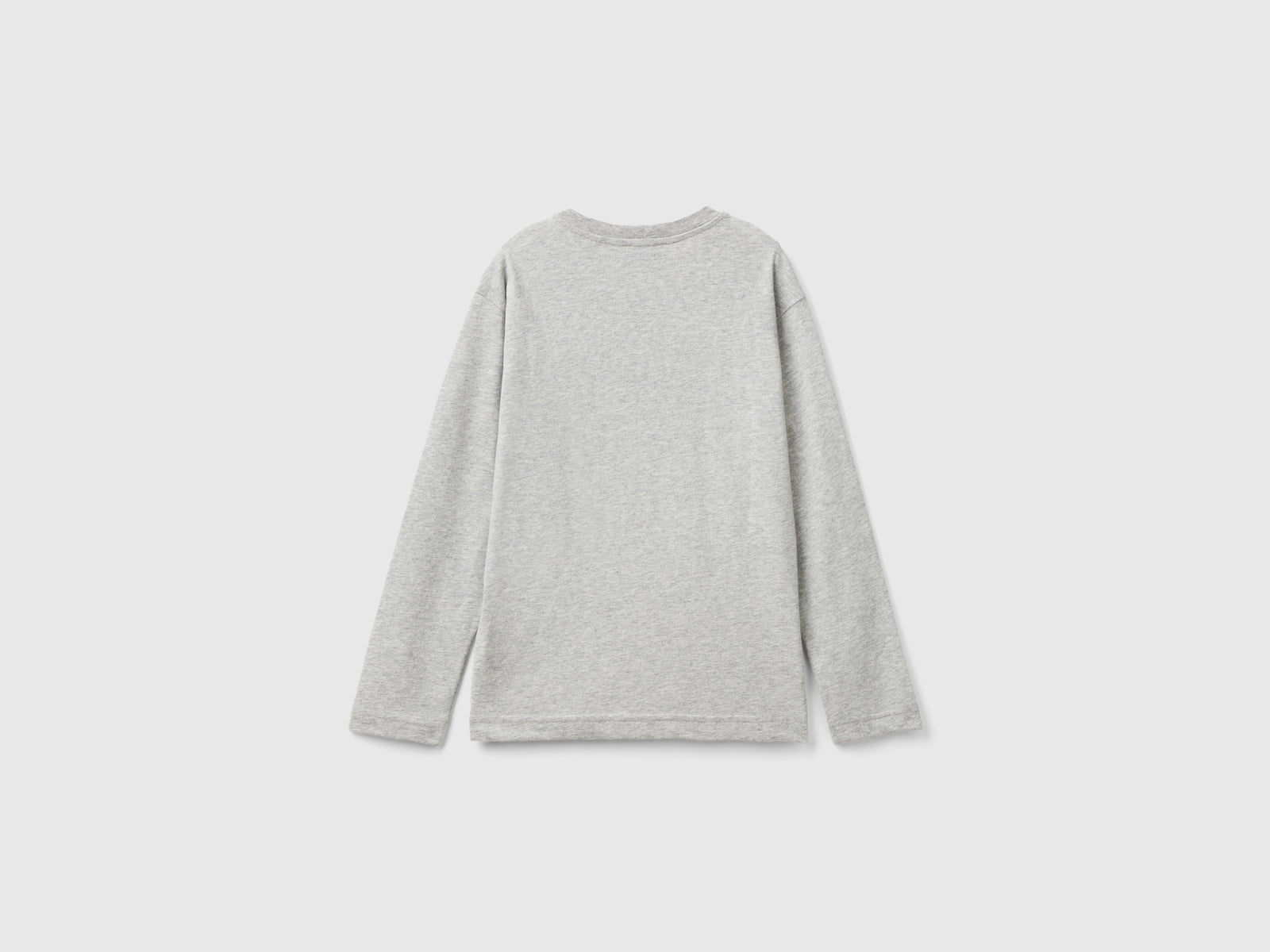 Calda maglietta con stampa logo da bambino grigio chiaro 2 | Benetton Outlet