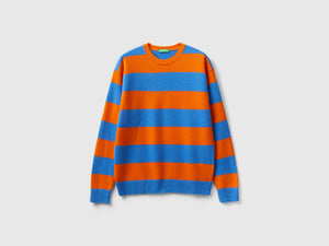 Maglione a righe bicolor
