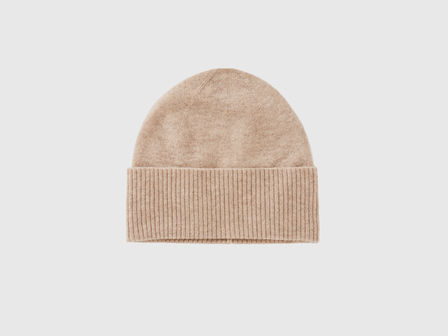 Berretto in puro cashmere da donna beige | Benetton Outlet