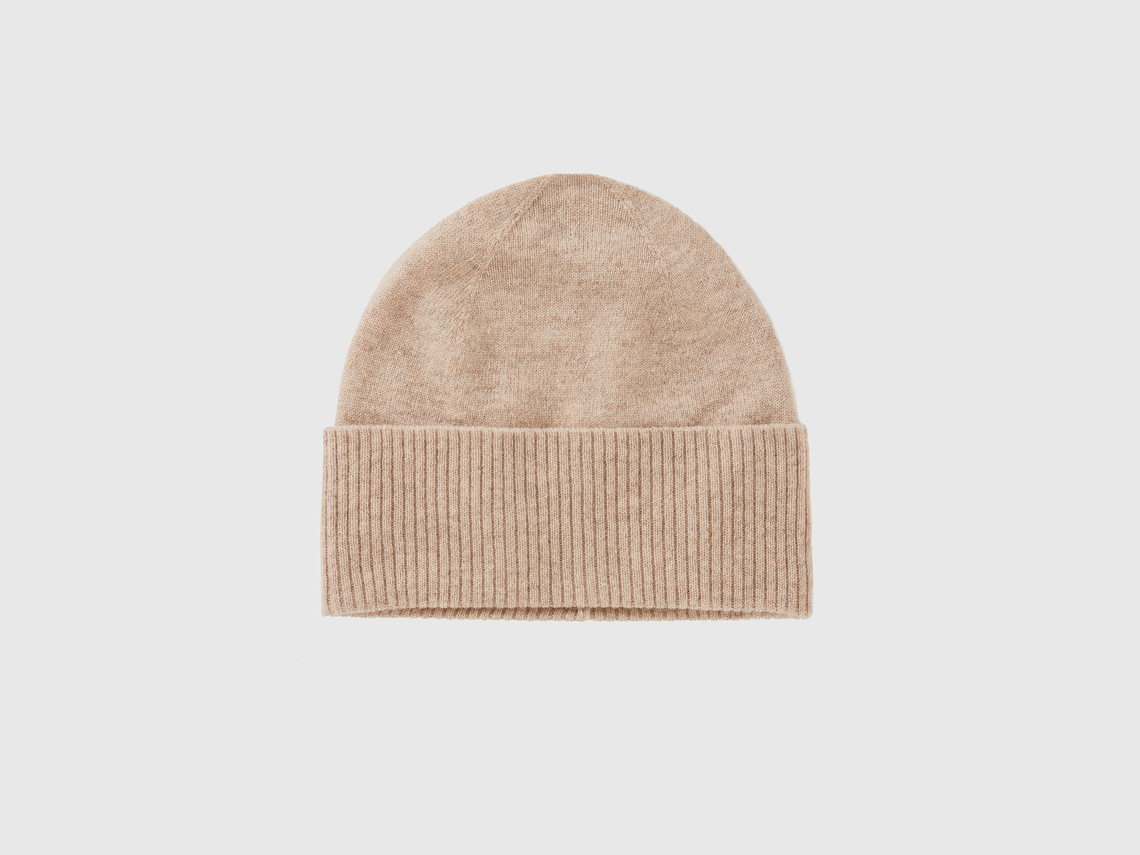 Berretto in puro cashmere da donna beige | Benetton Outlet