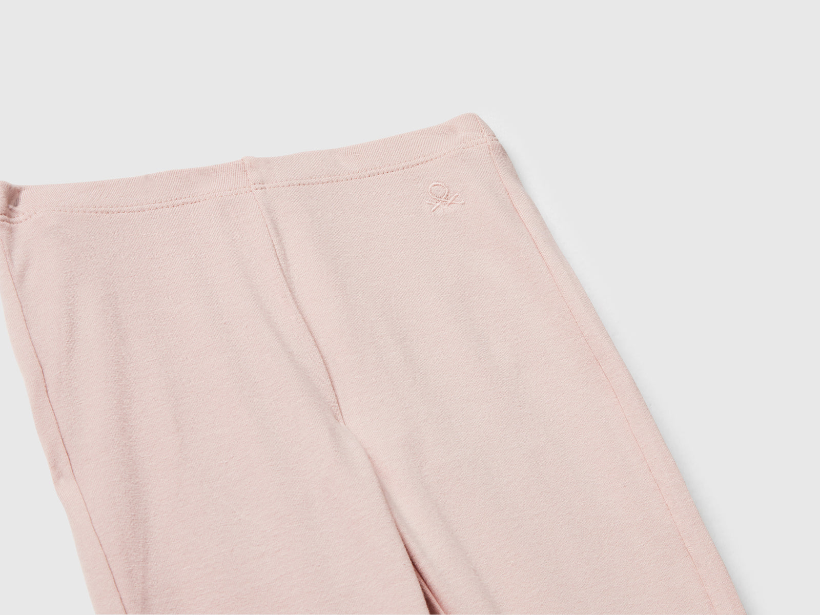 Leggings a zampa in cotone stretch da bimba rosa tenue 3 | Benetton Outlet