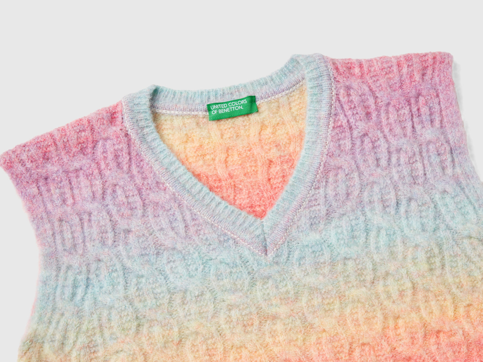 Gilet con trecce da bambina multi-color 3 | Benetton Outlet