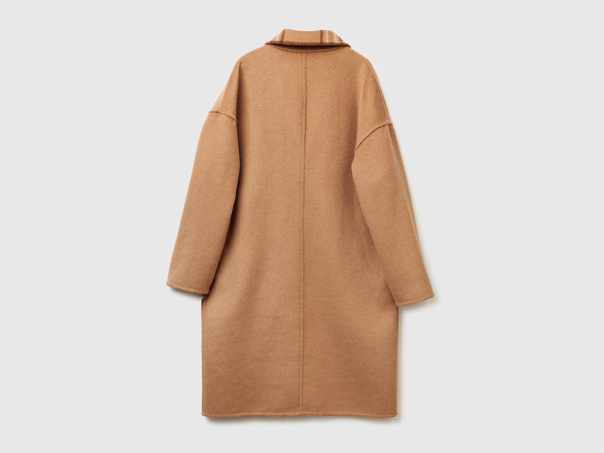 Cappotto reversibile in misto lana
