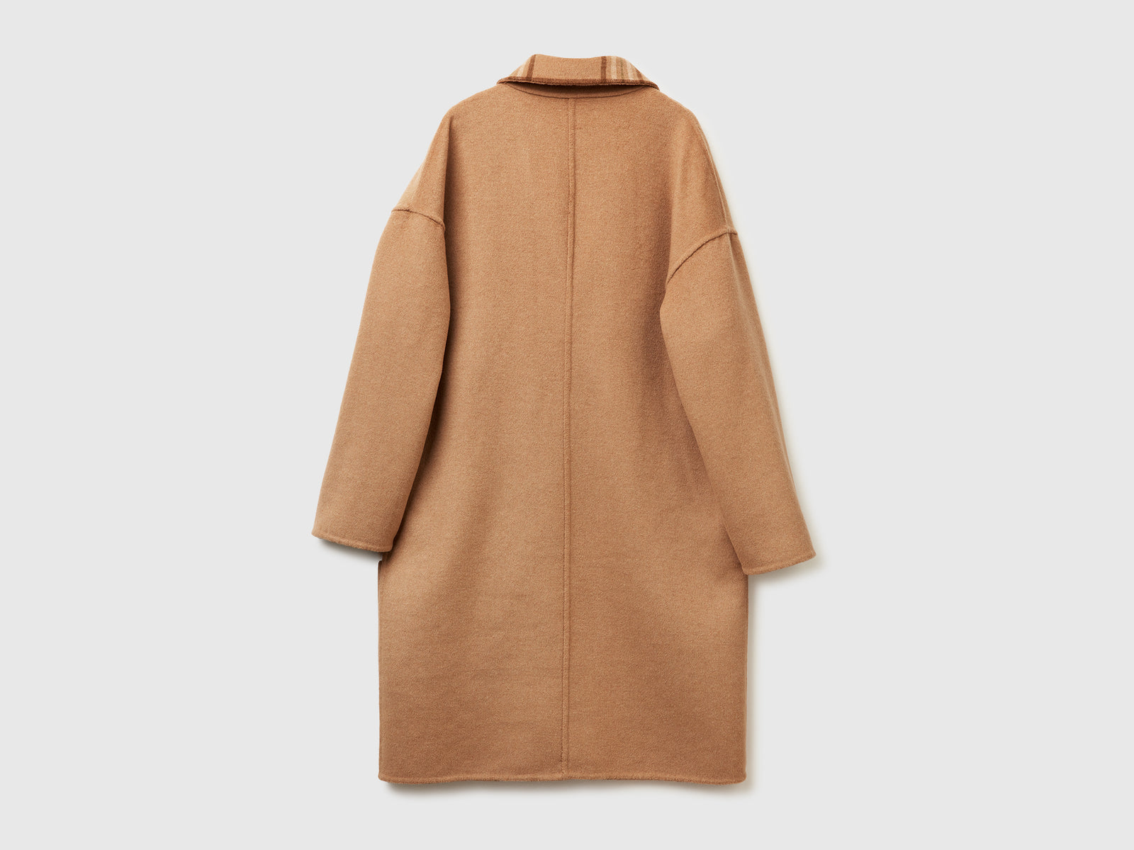Cappotto reversibile in misto lana da donna cammello 2 | Benetton Outlet