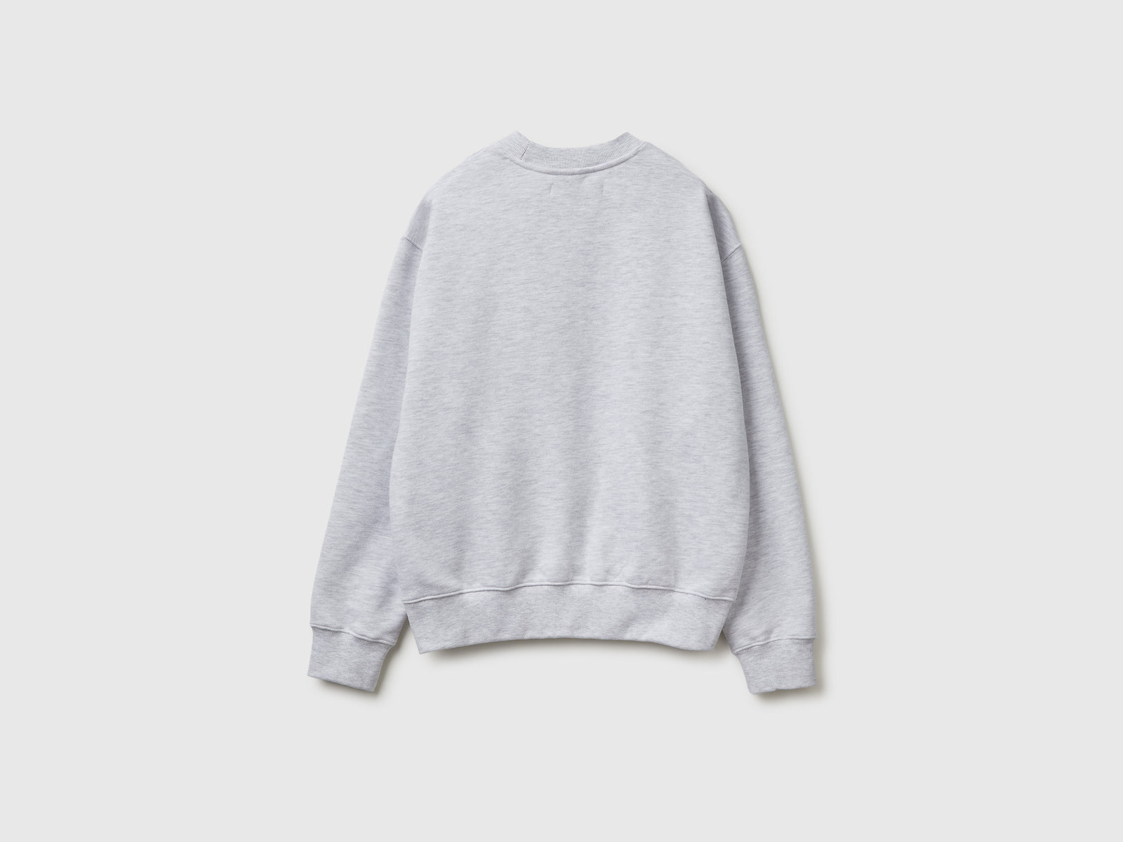Felpa con ricamo da donna grigio chiaro 2 | Benetton Outlet