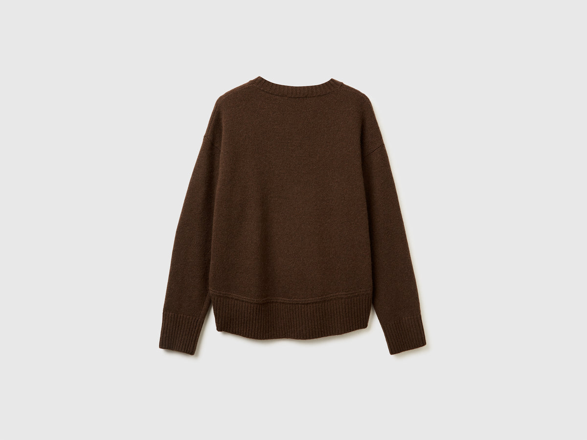 Maglia boxy fit in misto lana