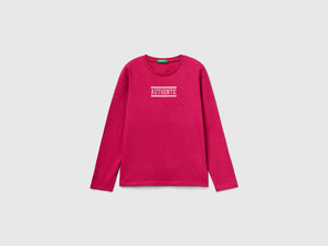 T-shirt con stampa lettering
