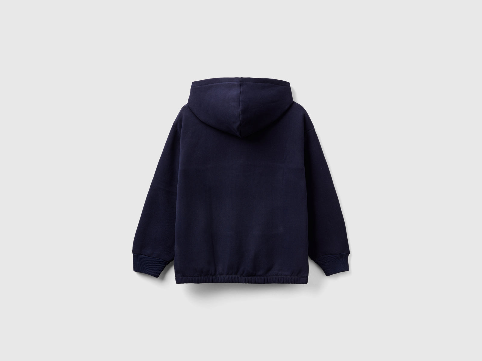 Calda felpa con tasca e cappuccio da bambino blu scuro 2 | Benetton Outlet