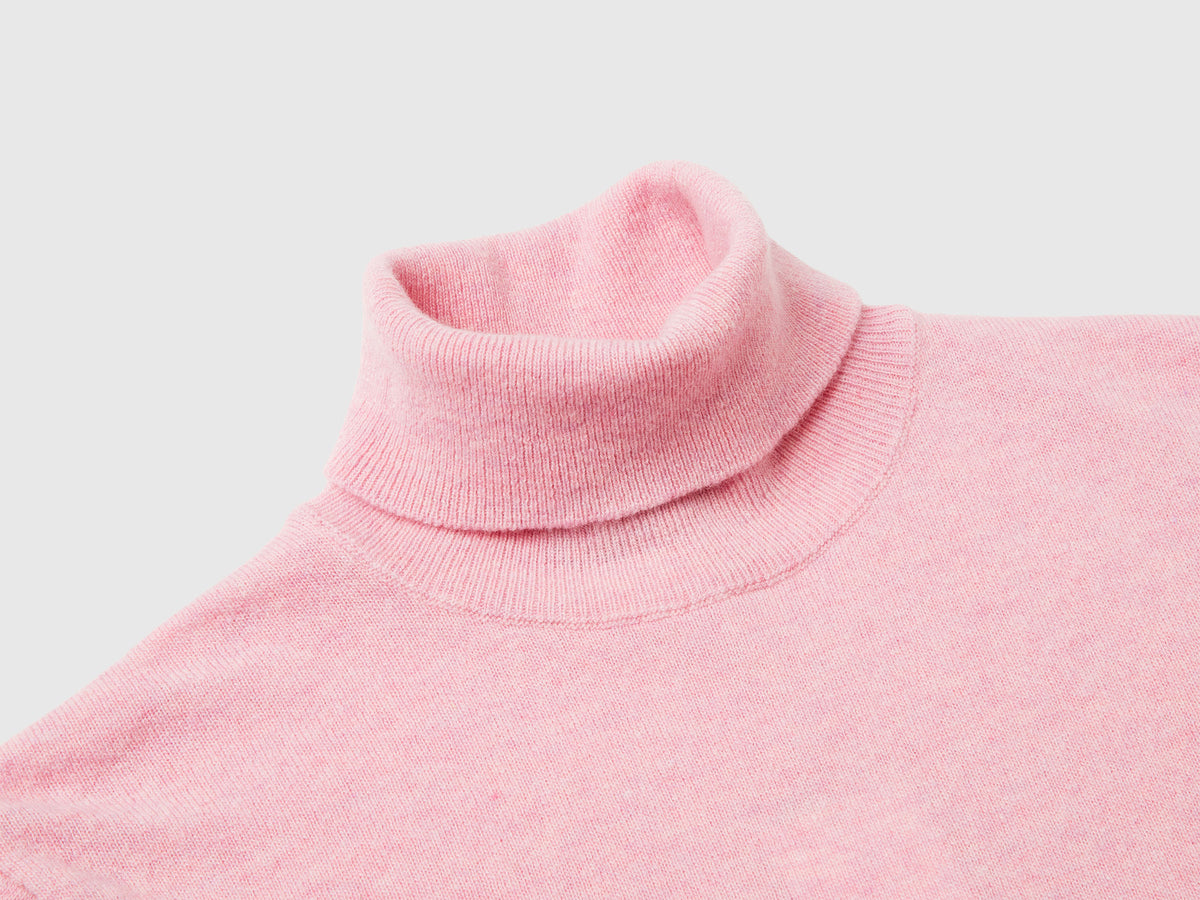 Maglione dolcevita in pura lana Merino