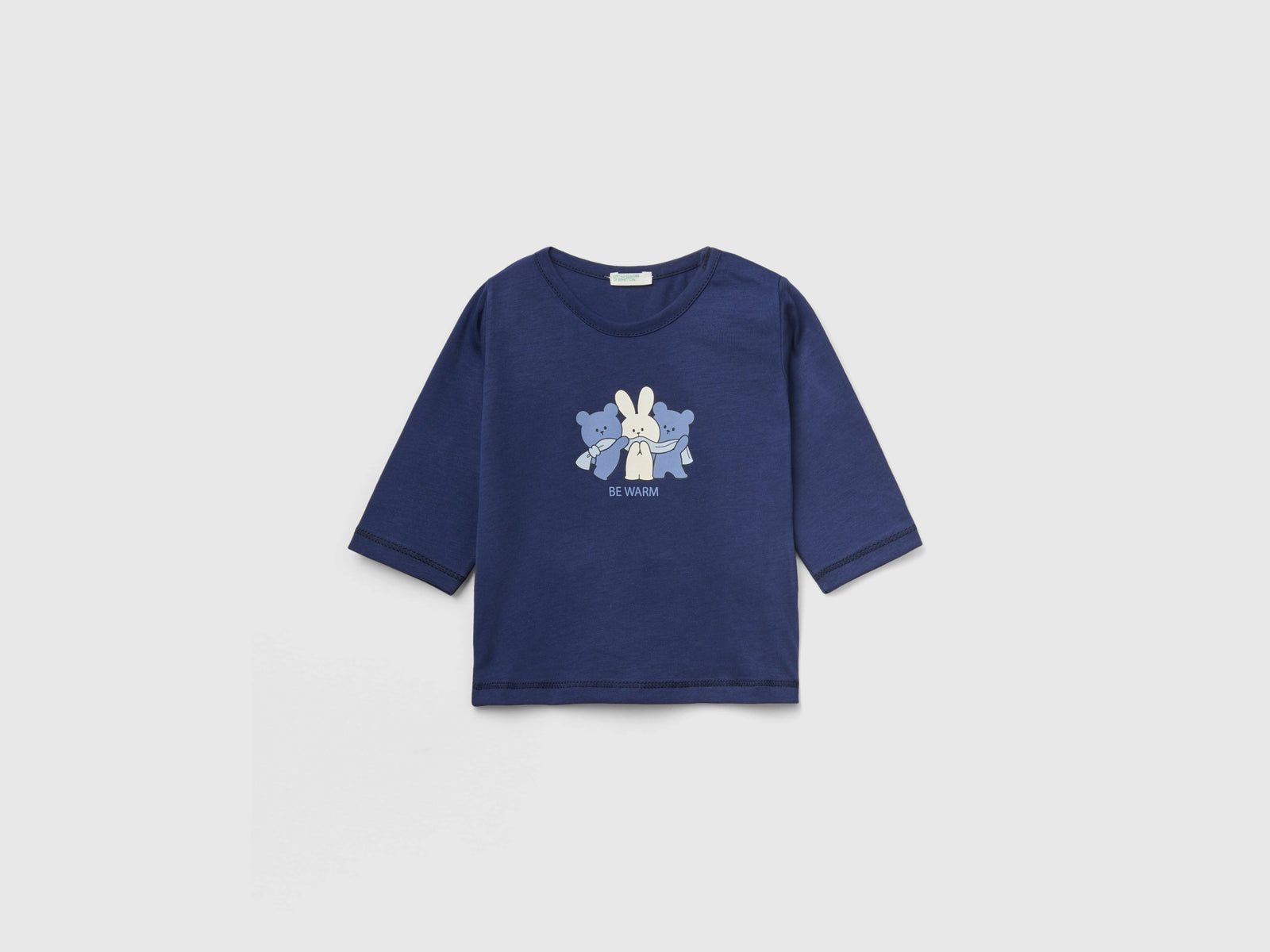 T-shirt in caldo cotone bio da neonato blu scuro | Benetton Outlet