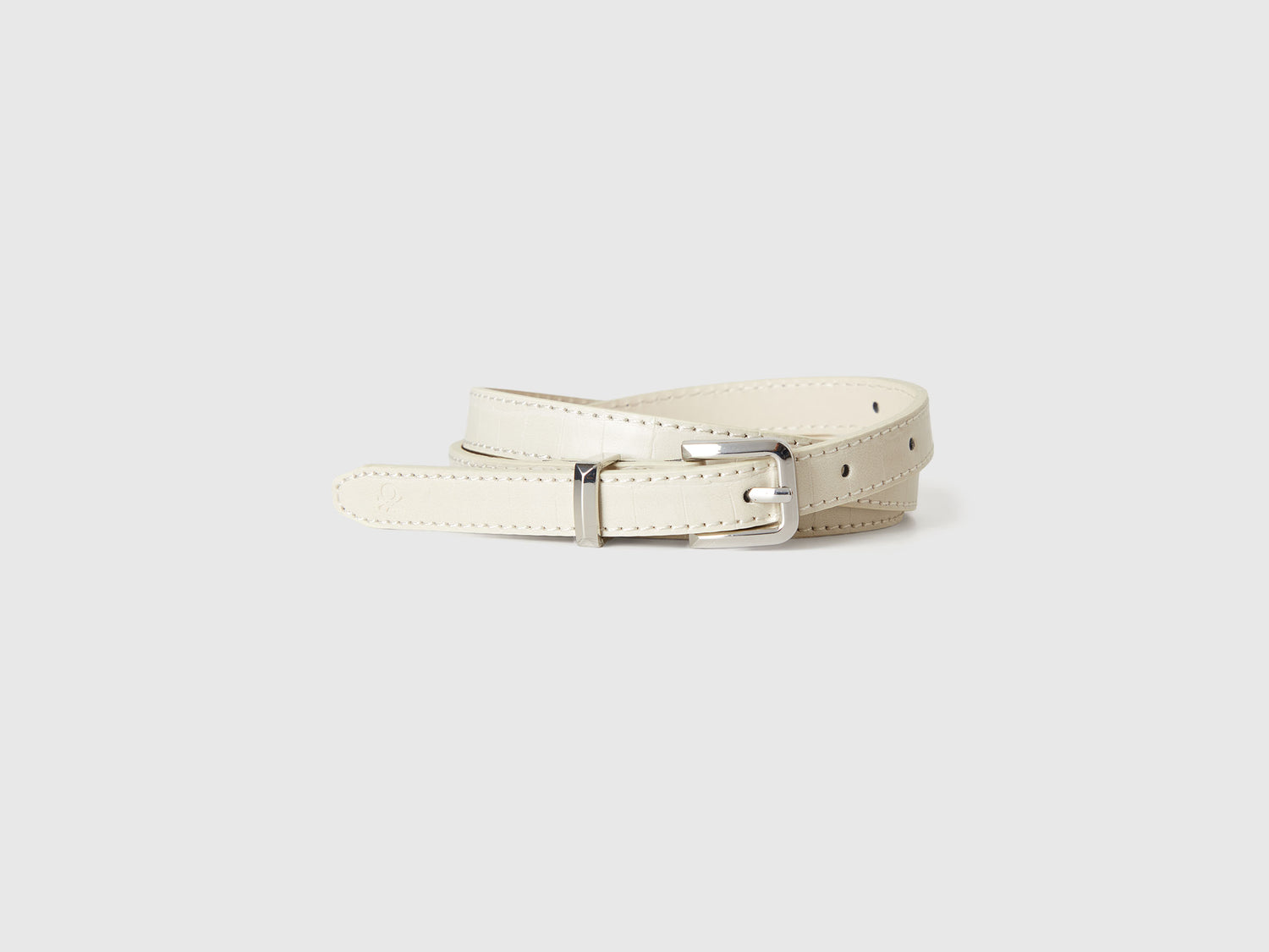 Cintura sottile con stampa cocco da donna bianco panna | Benetton Outlet