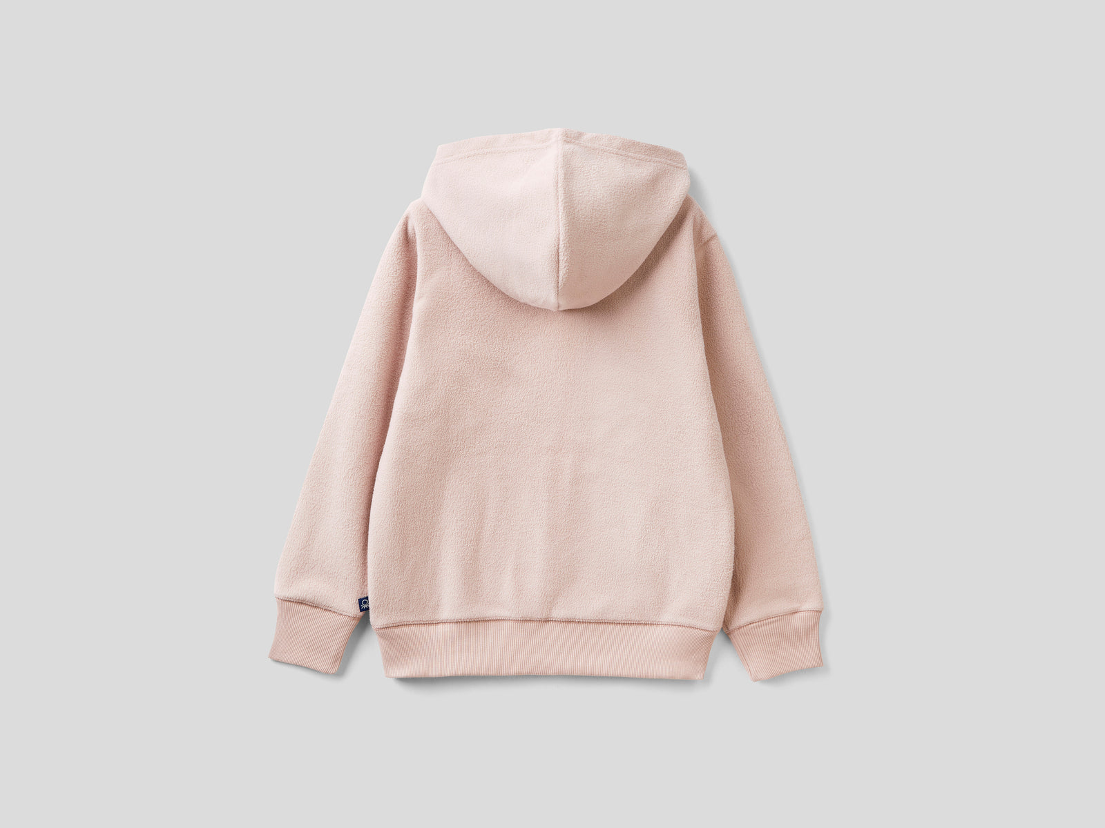 Felpa in pile con cappuccio da bambino rosa 2 | Benetton Outlet