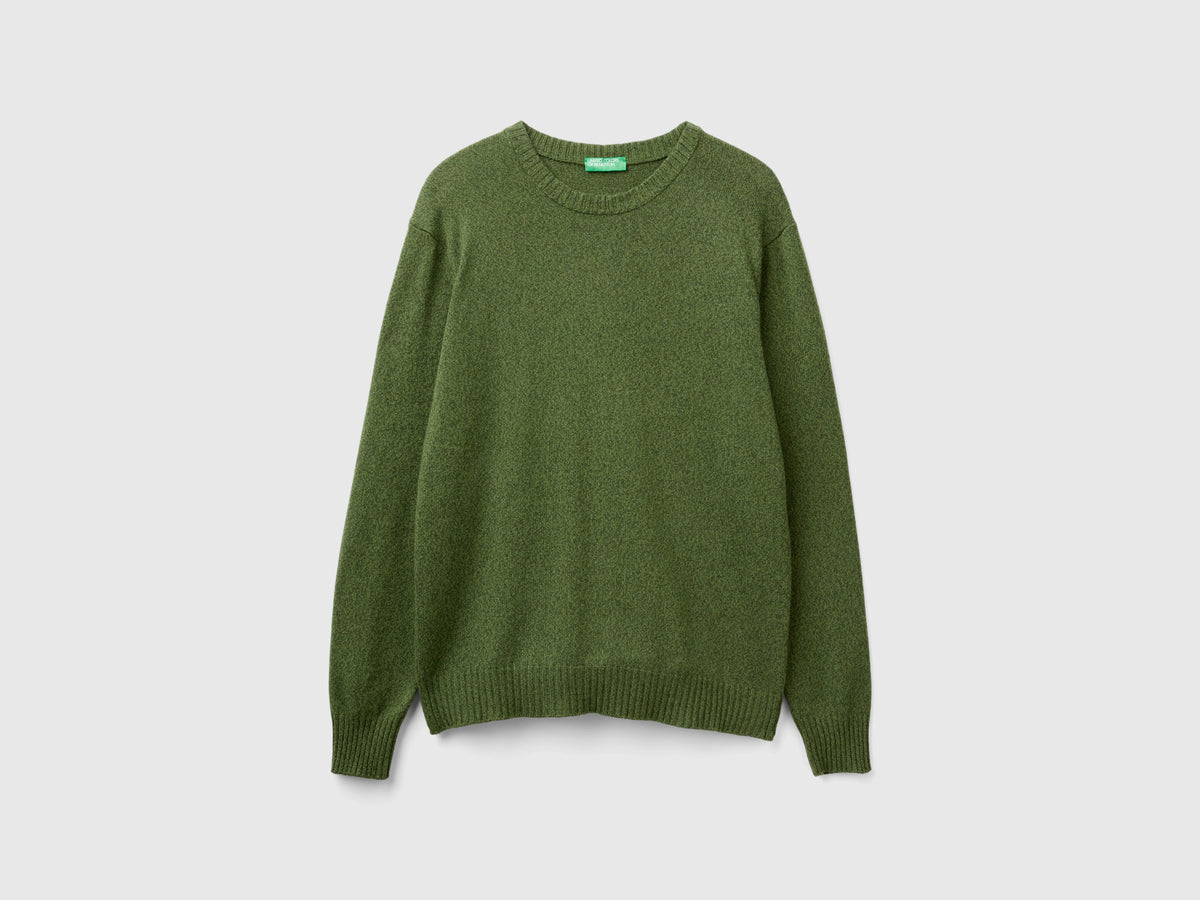 Maglia girocollo in misto lana e cashmere