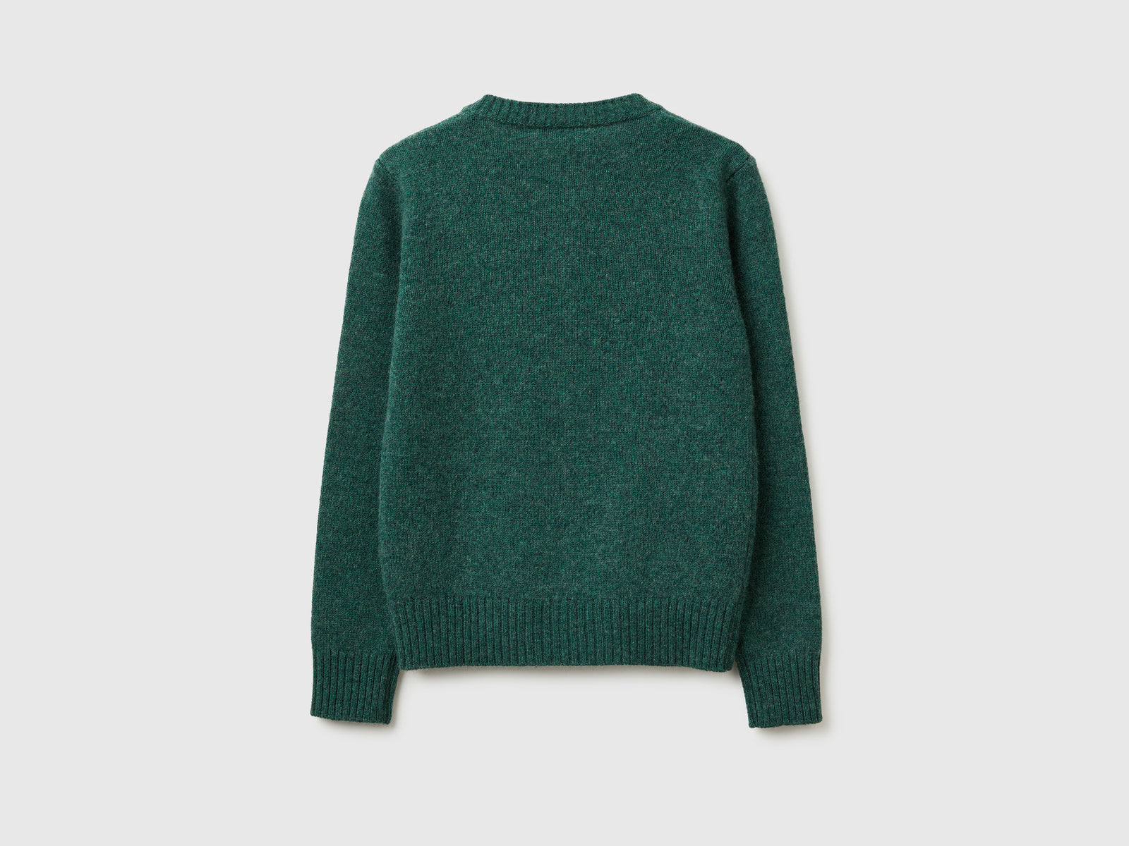 Cardigan in pura lana Shetland da donna verde scuro 2 | Benetton Outlet